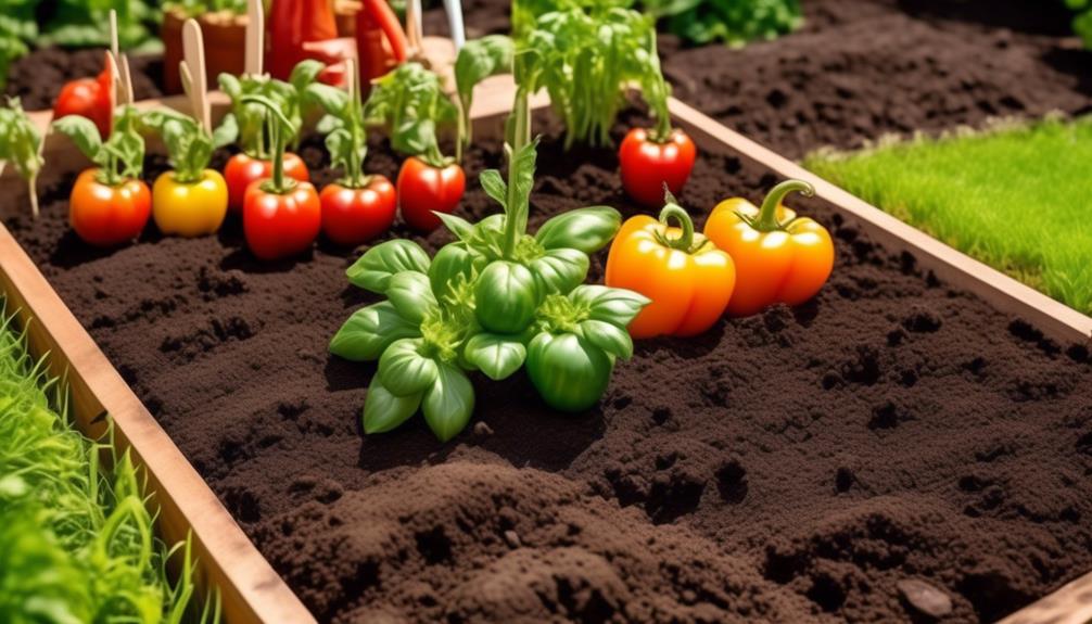 gardening with homegrown vegetables