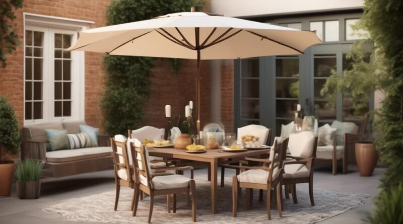 choosing and assembling patio sets with umbrella