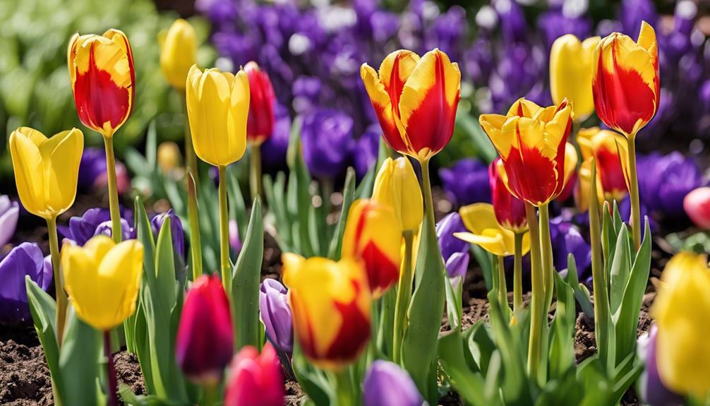 colorful flower bulbs bloom