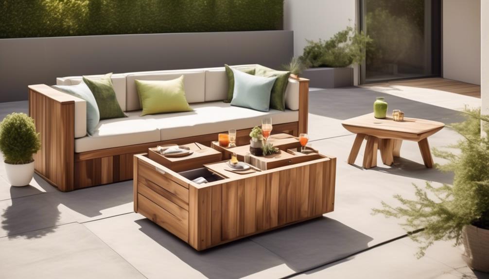 efficient patio furniture storage