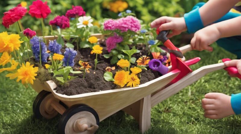 flower gardening with kids