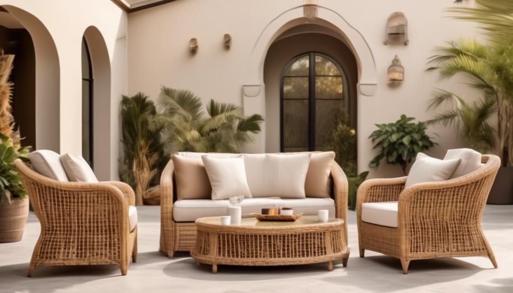 luxurious rattan outdoor furniture