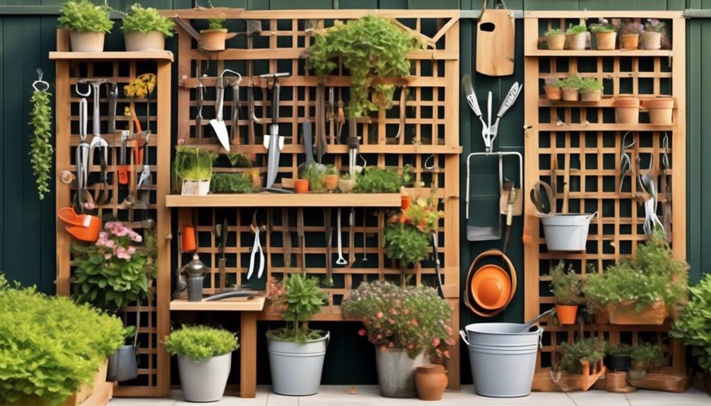 organized storage for garden tools