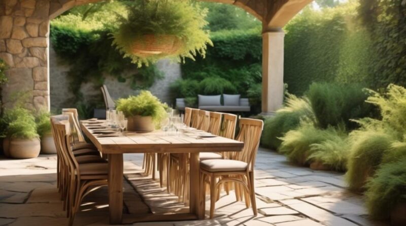 rustic wooden patio furniture