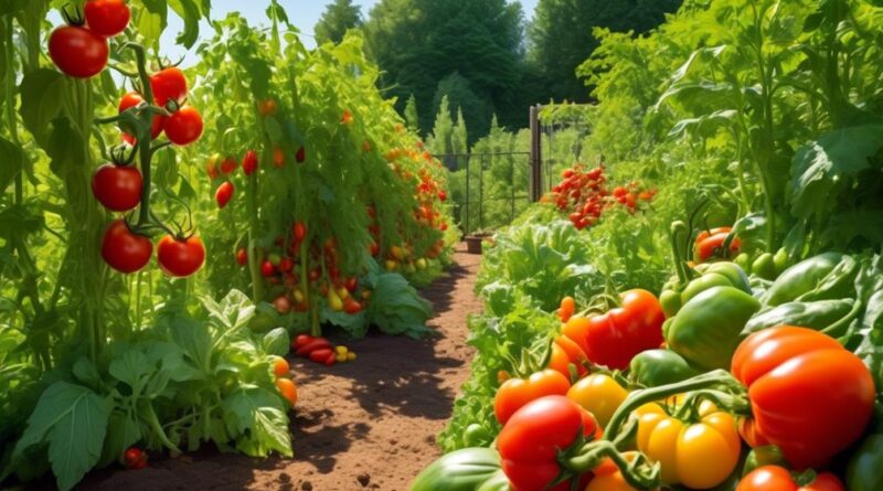 thriving vegetable gardens in heat