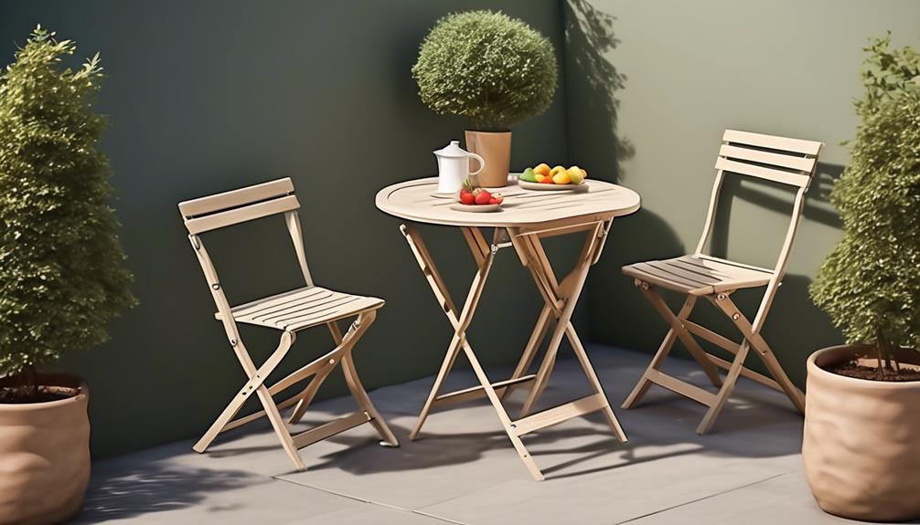 versatile use foldable bistro sets