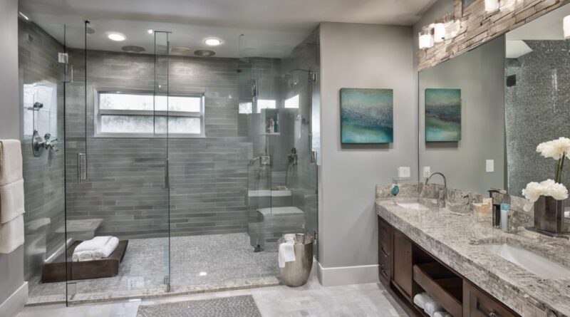 bathroom transformation with walk in shower