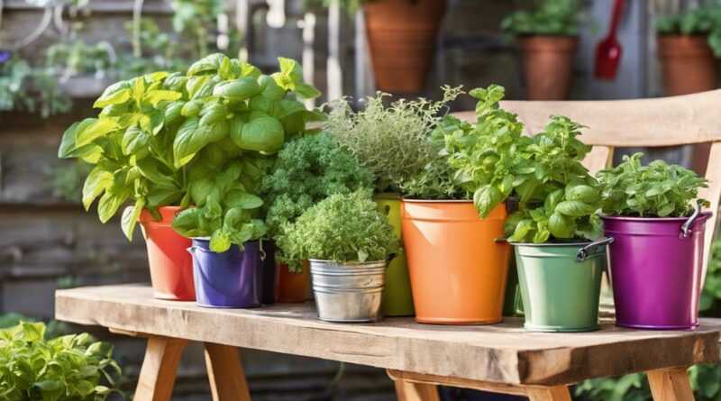 container herb gardening ideas