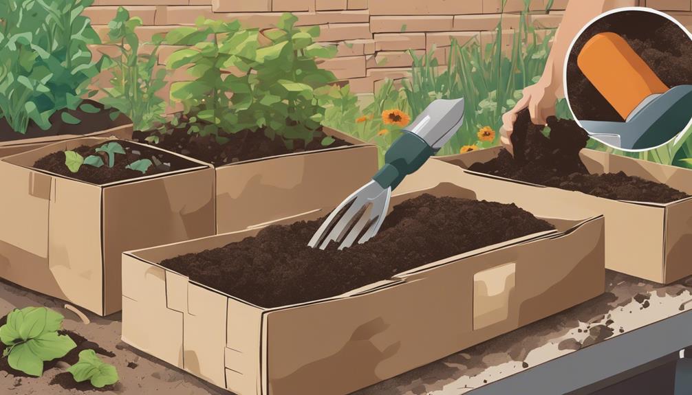 eco friendly gardening with cardboard