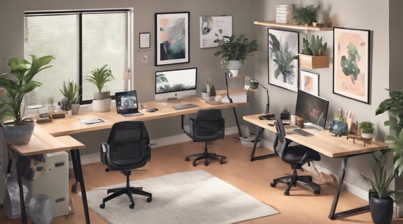 efficient two person home office