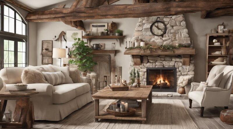 rustic farmhouse living room