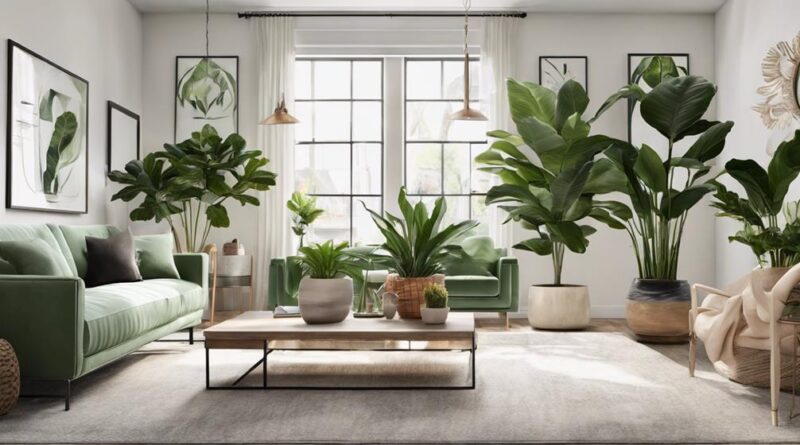 stylish living room plants